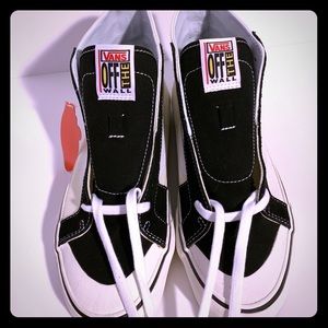 NWT VANS MEN SK8-HI 138SF BLACK/WHITE/CHECKERBOARD